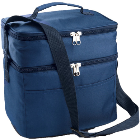 Koeltas draagtas schoudertas blauw 26 x 19 x 26 cm 13 liter