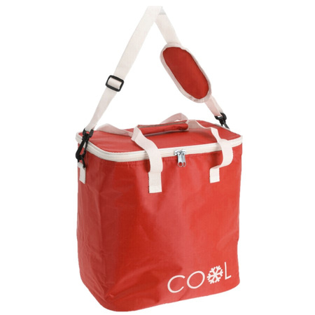 Cooler bag carrier bag shoulder bag red 29 x 31 x 21 cm 18 liters