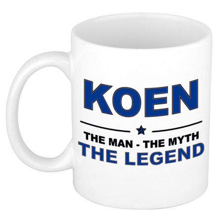 Koen The man, The myth the legend verjaardagscadeau mok / beker keramiek 300 ml