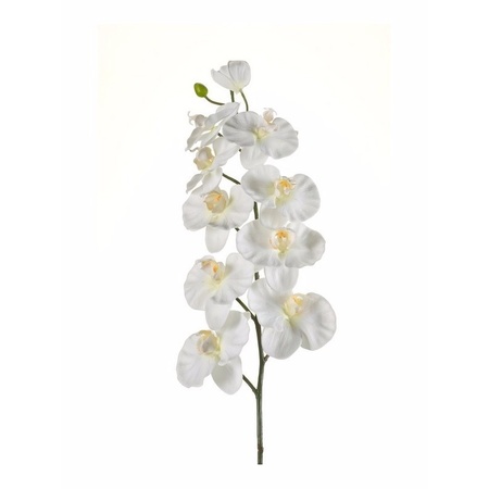 Witte vlinderorchidee kunstbloem 100 cm