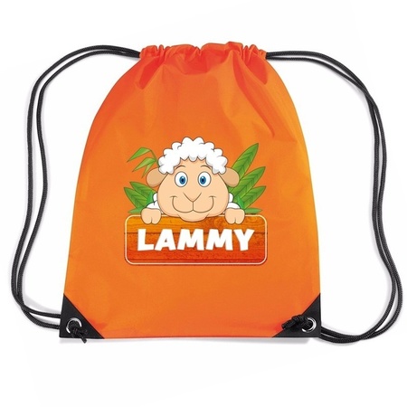 Lammy het schaap rugtas / gymtas oranje voor kinderen