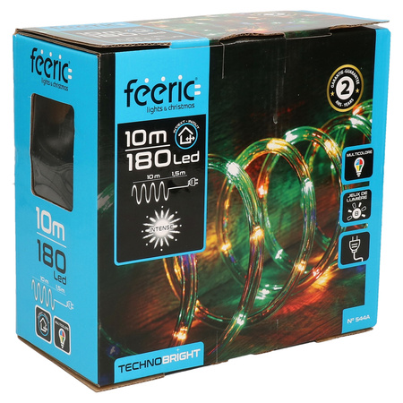 Ropelights 10 meters with 180 colored led lights