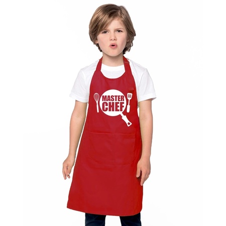 Master chef apron red children