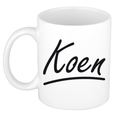 Name mug Koen with elegant letters 300 ml