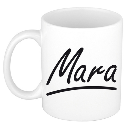 Name mug Mara with elegant letters 300 ml