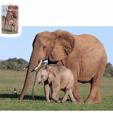 Dierenpuzzel olifant 40-delig