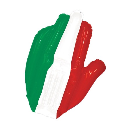 Opblaasbare supporters hand van vlag Italie 50 cm 
