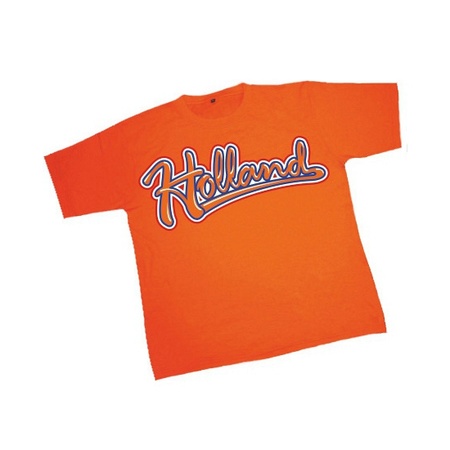 T-shirt oranje met tekst Holland