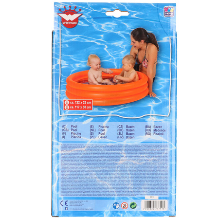 Buitenspeelgoed zwembaden oranje rond 122 x 23 cm voor jongens/meisjes/kinderen
