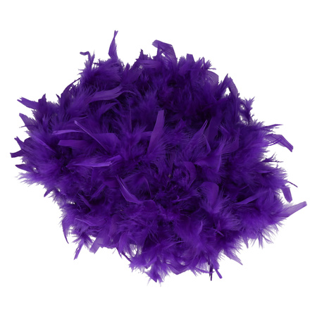 Purple feather boa 180 cm