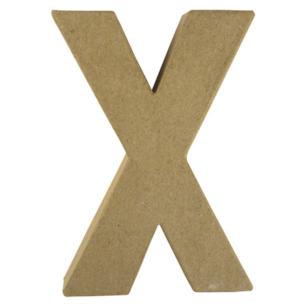 Letter X van papier mache voor decoratie