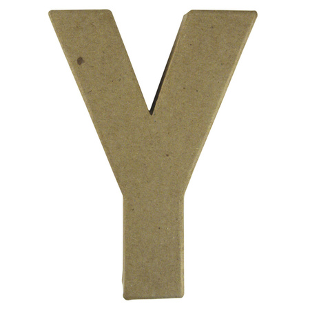 Letter Y van papier mache voor decoratie