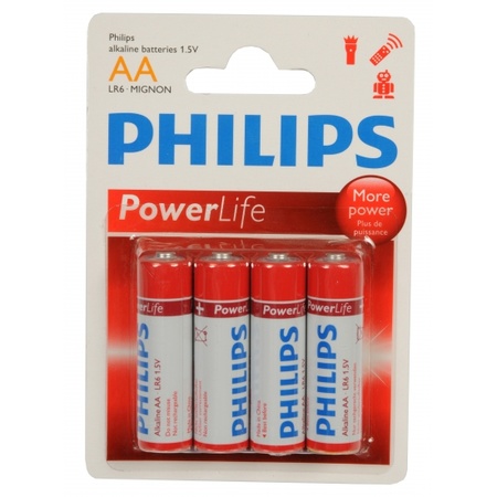 8 stuks Philips AA powerlife