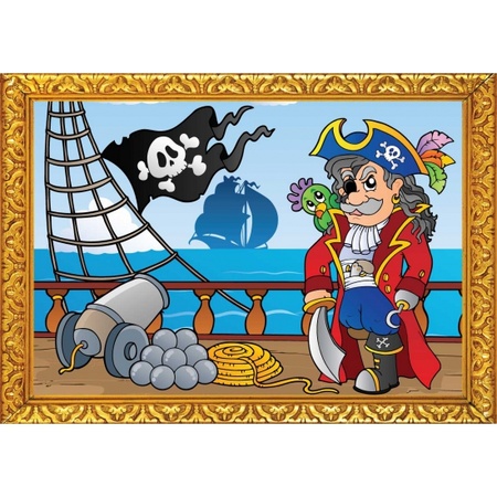Piraten wandversiering poster boot