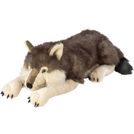 kip Prime Tot stand brengen Pluche wolven knuffel groot 76 cm - Partyshopper Dieren knuffels winkel