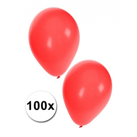 100 Rode party ballonnen