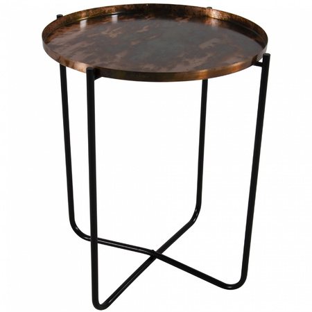 Round plant tables/plant stands/potting bench old copper 50 cm