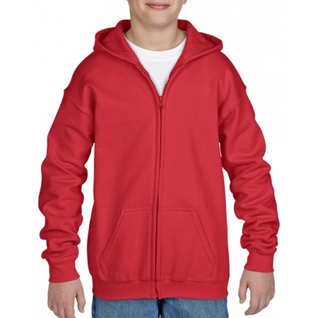 Rode sweatshirt met rits voor jongens