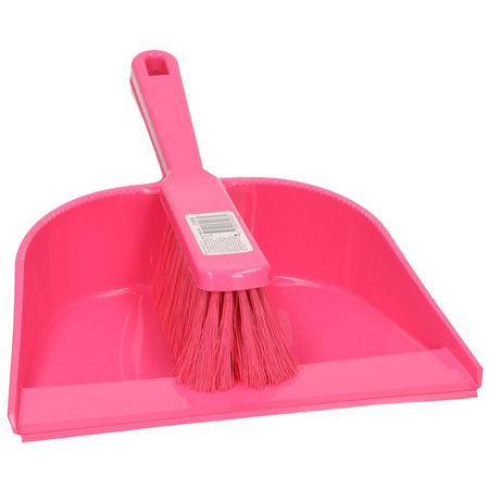 Pink dustpan and can of plastic 23 cm