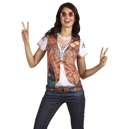 Sexy shirt met hippie opdruk voor dames
