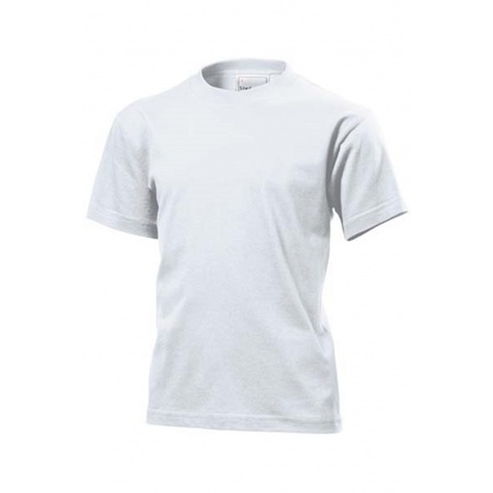 Wit kinder t-shirt met ronde hals