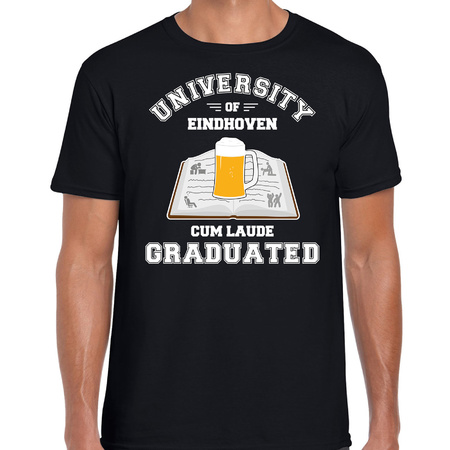 Graduated t-shirt university of Eindhoven black for men