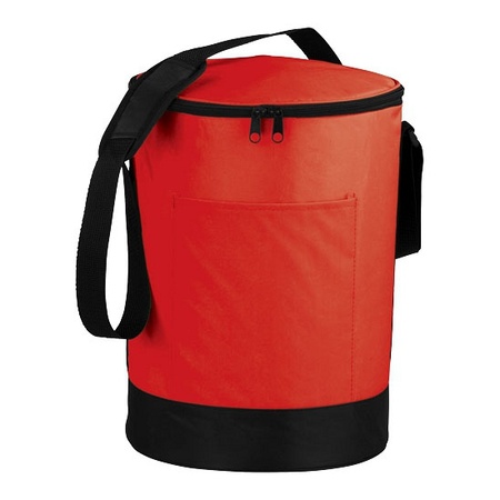 Round cooling bag red and black
