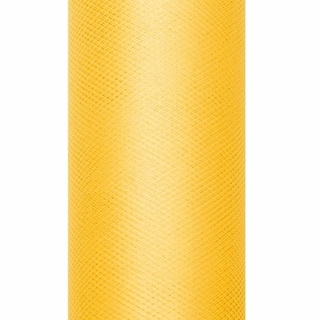Rol tule stof geel 15 cm breed