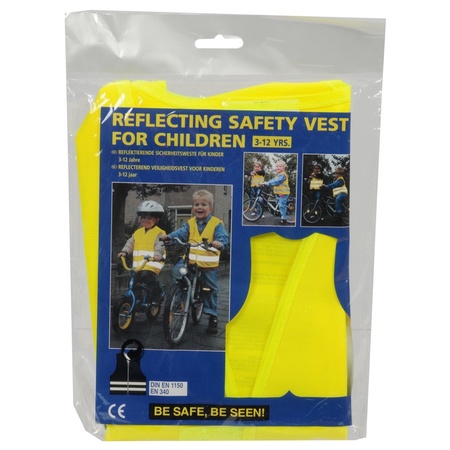 Reflecterend veiligheidshesje - geel - voor jongens en meisjes
