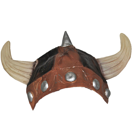 Viking verkleed helm bruin/beige voor volwassenen