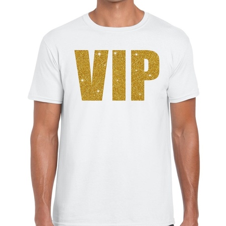 VIP gold glitter t-shirt white for men