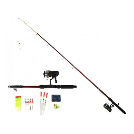 Fishing rod set with floats and hooks fishingequipment