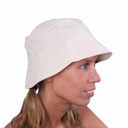 Fisherman hats natural white for adults