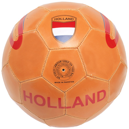 Voetbal Holland Oranje 21 cm inclusief pomp en net