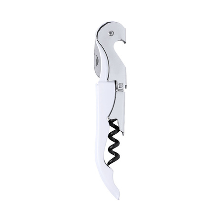 White with silver SS corkscrew 3-in-1