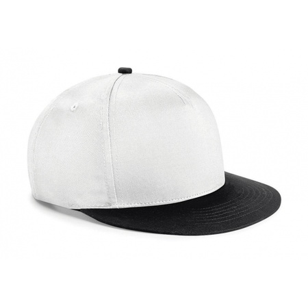 Wit/zwarte retro baseball cap voor kinderen