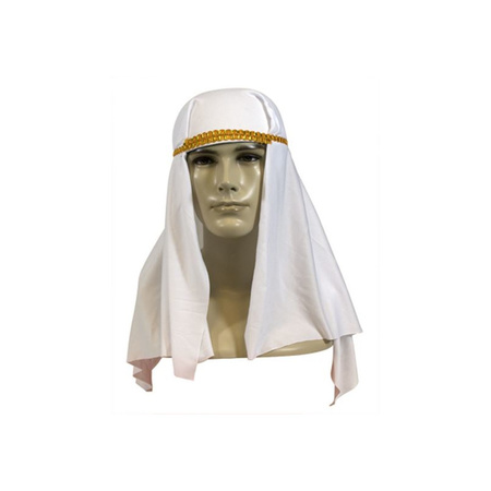 Carnaval hat - Arabic sjeik headpiece - white - for men