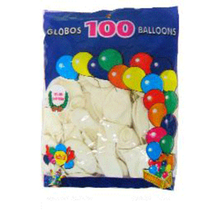 100 Party ballonnen wit