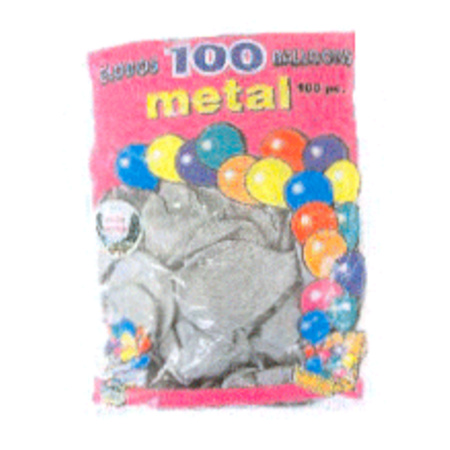 Feest ballonnen in zilverkleur 100 stuks