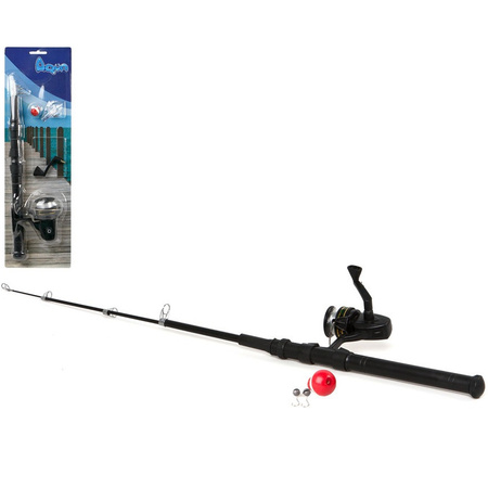Fishing rod with hooks and float 150 cm of fishing equipment